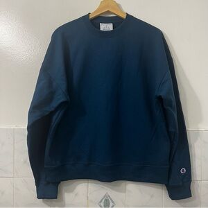 Champion Women’s Powerblend Fleece Sweatshirt Navy Size M Casual Gym Athleisure